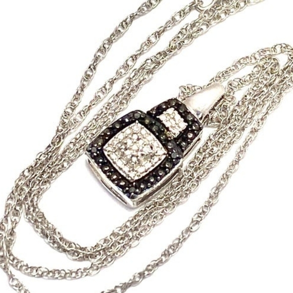 SUN Solid 925 SS with White Gold Overlay Genuine Diamonds - Picture 5 of 16